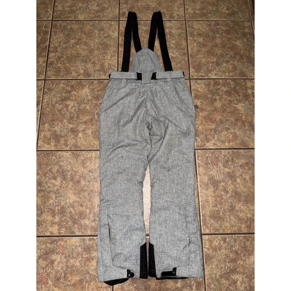 Killtec Womens Grey Heather Ski Pants Snow Bibs Suspenders Size 8 Winter Snow - Picture 12 of 13